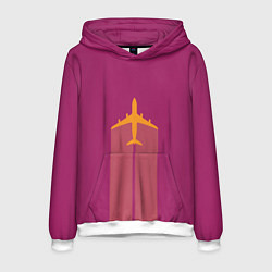 Толстовка-худи мужская В Пурпурном Небе, цвет: 3D-белый