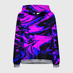 Толстовка-худи мужская НЕОНОВЫЕ РАЗВОДЫ КРАСОК, цвет: 3D-меланж