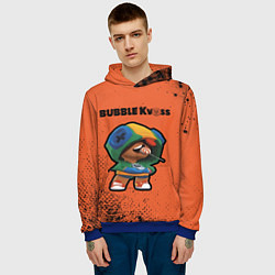 Толстовка-худи мужская БАБЛ КВАС - БЛЕОН Арт, цвет: 3D-синий — фото 2