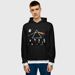Толстовка-худи мужская PINK FLOYD LOGO ПИНК ФЛОЙД НЕБО, цвет: 3D-белый — фото 2