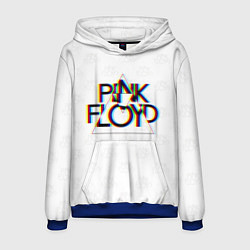 Толстовка-худи мужская PINK FLOYD LOGO ПИНК ФЛОЙД ГЛИТЧ, цвет: 3D-синий