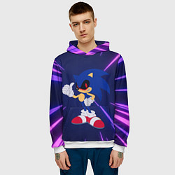 Толстовка-худи мужская SONIC EXE СОНИК, цвет: 3D-белый — фото 2