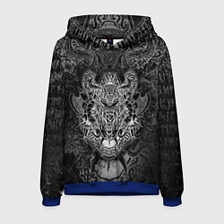 Толстовка-худи мужская ВАЛЬХАЛЛА - ОДИН, цвет: 3D-синий