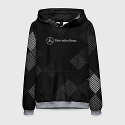 Толстовка-худи мужская Mercedes-Benz - В клетку, цвет: 3D-меланж
