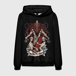 Толстовка-худи мужская Пирамидоголовый и медсестрички, цвет: 3D-черный