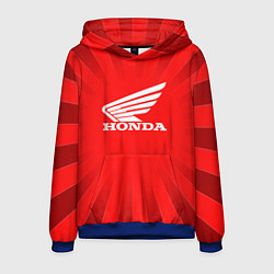 Толстовка-худи мужская Honda красные линии, цвет: 3D-синий