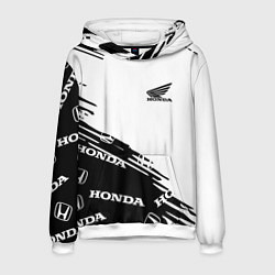 Толстовка-худи мужская Honda sport pattern, цвет: 3D-белый