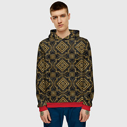 Толстовка-худи мужская Versace classic pattern, цвет: 3D-красный — фото 2