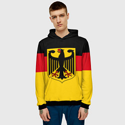 Толстовка-худи мужская Германия - Germany, цвет: 3D-черный — фото 2
