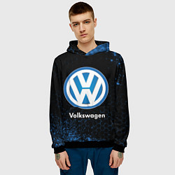 Толстовка-худи мужская Volkswagen - Объемный, цвет: 3D-черный — фото 2