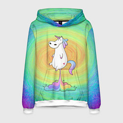 Толстовка-худи мужская На взлёт!, цвет: 3D-белый