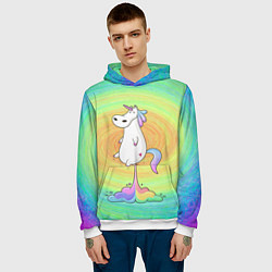 Толстовка-худи мужская На взлёт!, цвет: 3D-белый — фото 2