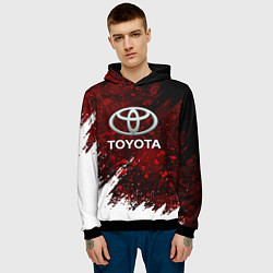 Толстовка-худи мужская Toyota Вектор, цвет: 3D-черный — фото 2