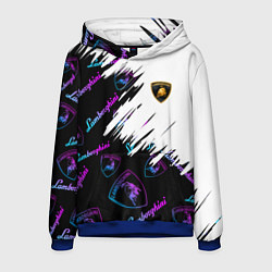 Толстовка-худи мужская Lamborghini pattern gradient, цвет: 3D-синий