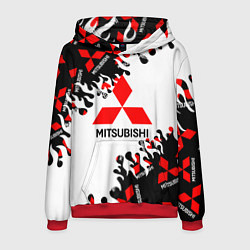 Толстовка-худи мужская Mitsubishi Fire Pattern, цвет: 3D-красный