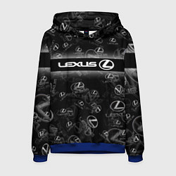 Толстовка-худи мужская LEXUS SPORT PATTERN, цвет: 3D-синий