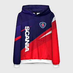 Толстовка-худи мужская Scania Скания, цвет: 3D-белый