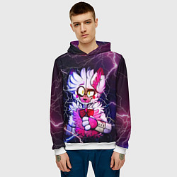 Толстовка-худи мужская Foxy Five Nights at Freddys, цвет: 3D-белый — фото 2
