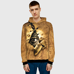 Толстовка-худи мужская Джиперс Криперс видит, цвет: 3D-черный — фото 2