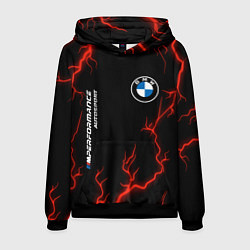Толстовка-худи мужская BMW Autosport Молнии, цвет: 3D-черный