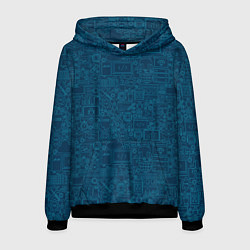 Толстовка-худи мужская Информатика Informatics, цвет: 3D-черный