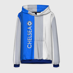 Толстовка-худи мужская Chelsea football club, цвет: 3D-синий