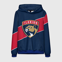 Толстовка-худи мужская Florida Panthers , Флорида Пантерз, цвет: 3D-синий
