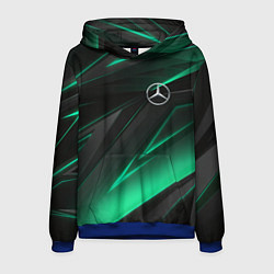 Толстовка-худи мужская MERCEDES-BENZ AMG NEON STRIPES PETRONAS, цвет: 3D-синий