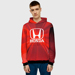 Толстовка-худи мужская Хонда HONDA, цвет: 3D-черный — фото 2