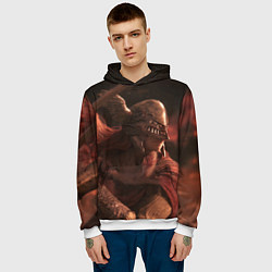 Толстовка-худи мужская MALENIA ELDER RING, цвет: 3D-белый — фото 2