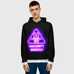 Толстовка-худи мужская Five Nights at Freddys: Security Breach логотип, цвет: 3D-белый — фото 2