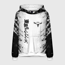 Толстовка-худи мужская Токийские мстители Tokyo Revengers logo, цвет: 3D-белый
