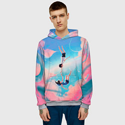 Толстовка-худи мужская Дитя погоды арт, цвет: 3D-меланж — фото 2