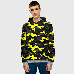 Толстовка-худи мужская Black Camo, цвет: 3D-меланж — фото 2