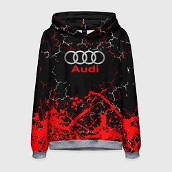 Толстовка-худи мужская AUDI АУДИ брызги, цвет: 3D-меланж