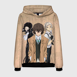 Толстовка-худи мужская Великий из бродячих псов, Дазай Осаму, Ацуши Накад, цвет: 3D-черный