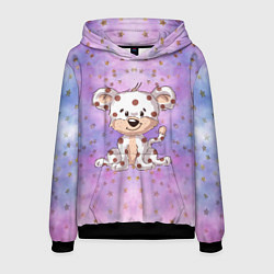 Толстовка-худи мужская Пятнистый тигренок, цвет: 3D-черный