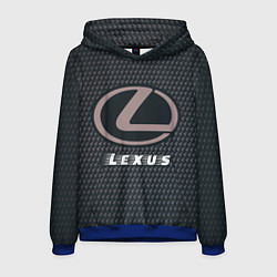 Толстовка-худи мужская LEXUS Lexus - Карбон, цвет: 3D-синий
