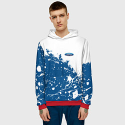 Толстовка-худи мужская Ford форд, цвет: 3D-красный — фото 2