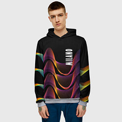 Толстовка-худи мужская Fashion pattern Neon Milano, цвет: 3D-меланж — фото 2