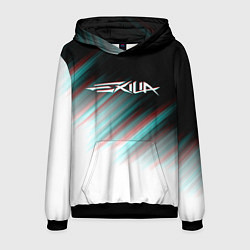 Толстовка-худи мужская EXILIA GLITCH LOGO, цвет: 3D-черный