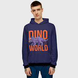 Толстовка-худи мужская Dino World, цвет: 3D-черный — фото 2