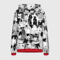 Толстовка-худи мужская Psycho Pass pattern, цвет: 3D-красный