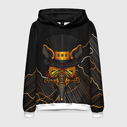 Толстовка-худи мужская Стимпанк Шапочник, цвет: 3D-белый