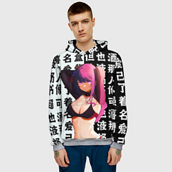 Толстовка-худи мужская Баал в купальнике Шогун Райден Геншин Импакт, цвет: 3D-меланж — фото 2