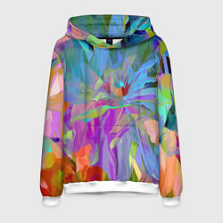 Толстовка-худи мужская Abstract color pattern Summer 2022, цвет: 3D-белый