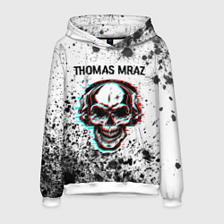Толстовка-худи мужская Thomas Mraz - ЧЕРЕП - Краска, цвет: 3D-белый
