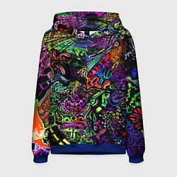 Толстовка-худи мужская Абстрактный узор Vanguard Fashion Неон, цвет: 3D-синий