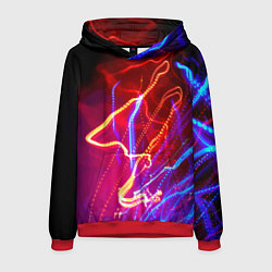 Толстовка-худи мужская Neon vanguard pattern Lighting, цвет: 3D-красный