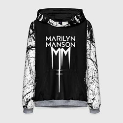 Толстовка-худи мужская Marilyn manson rock n roll, цвет: 3D-меланж